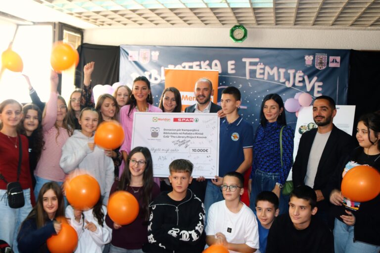 Shembull i mirë: Meridian Express për ditëlindjen e 13-të dhuron 10 mijë euro për kampanjën “Biblioteka e Fëmijëve në Pallatin e Rinisë”
