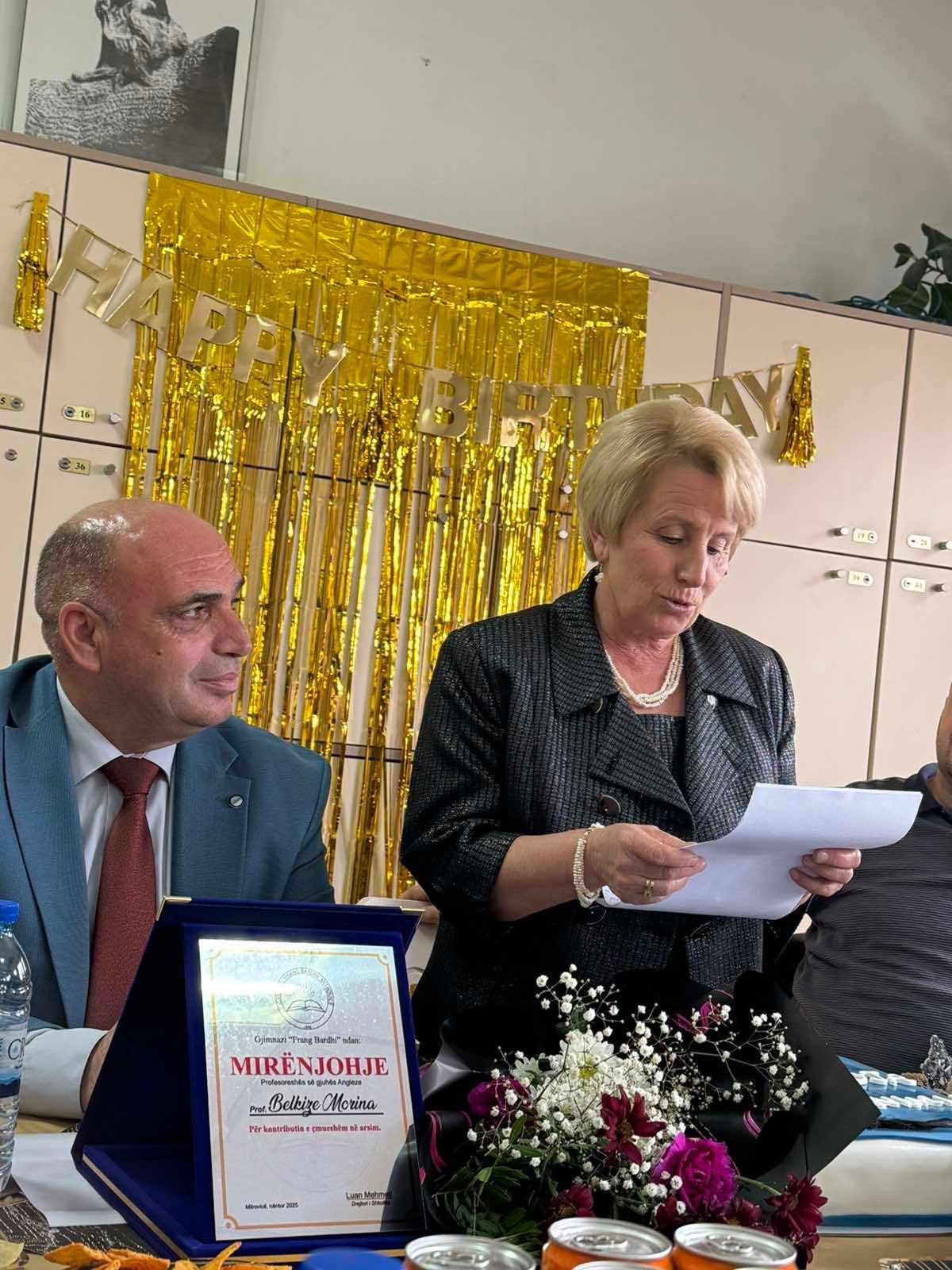 Pensionohet profesoresha Belkize Morina nga Mitrovica 8 5 2