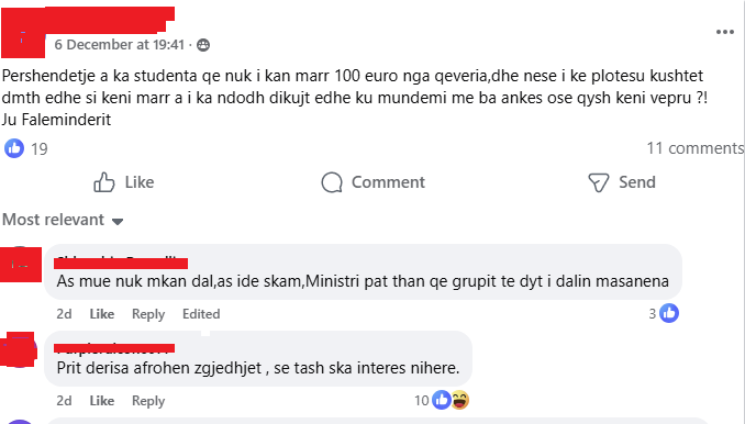 Ankohen disa studentë, thonë se ende nuk u kanë dalë 100 eurot – çka po ndodh? 2 100