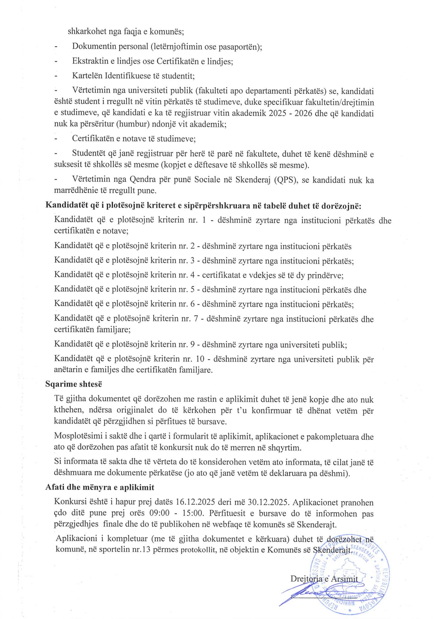 Komuna e Skenderajt hap konkurs për ndarjen e 120 bursave për studentë 6 602012231 1286416810180366 8172565065534361365 n