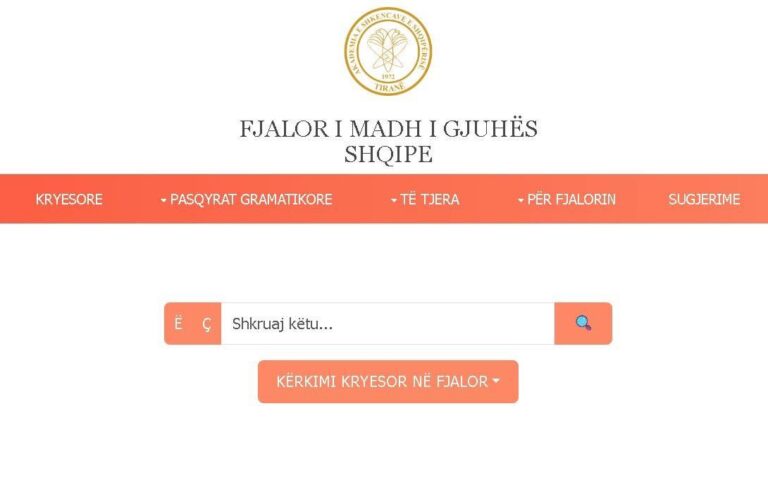Fjalori i Madh i Gjuhës Shqipe, nga sot i hapur online për publikun