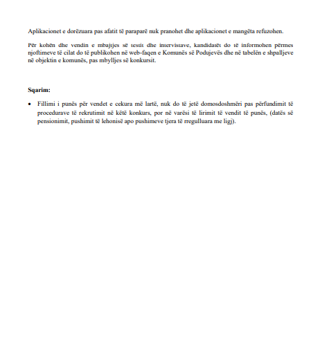 Kjo komunë shpall 10 vende të lira pune për mësimdhënës/e 6 33 1