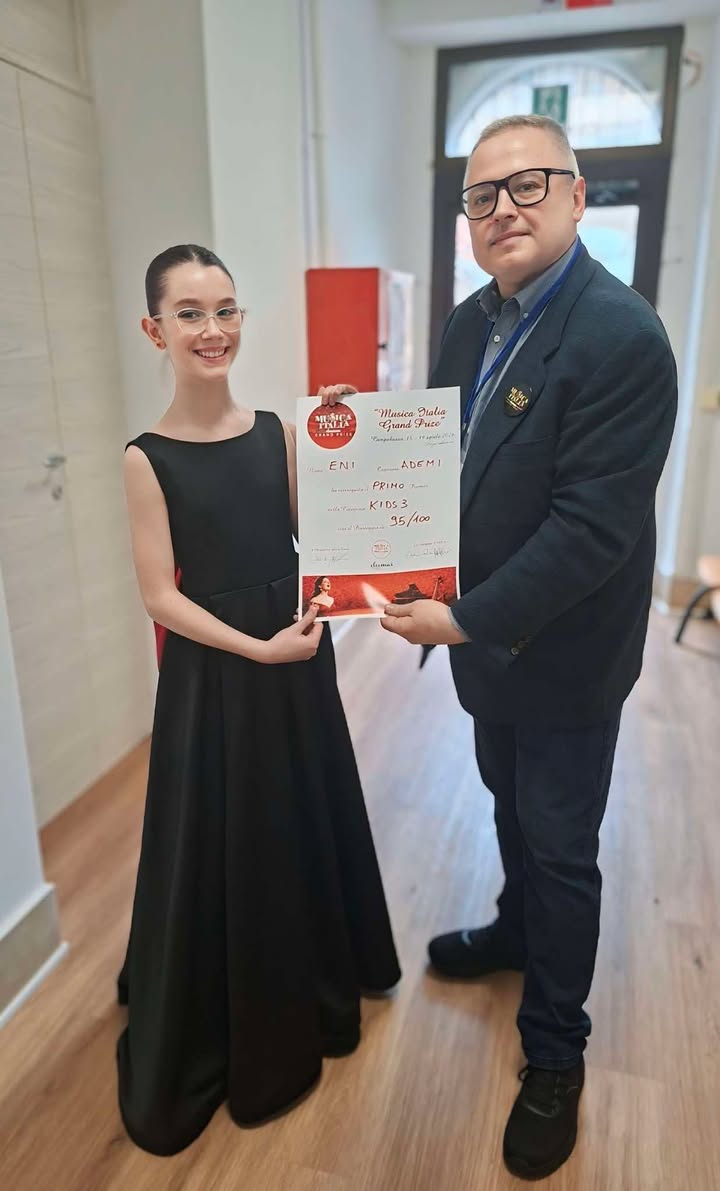 Nxënësja Eni Ademi nga Gjilani – fiton çmimin e parë në piano në “Musica Italia Grande Prize” në Itali 3 pi